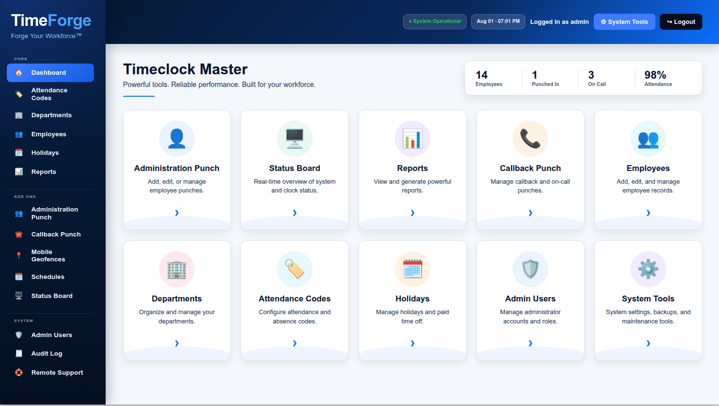 TimeForge | Workforce Management, Scheduling & Employee Timeclock Software