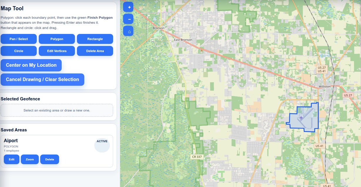 Placeholder for TimeForge geofencing screenshot